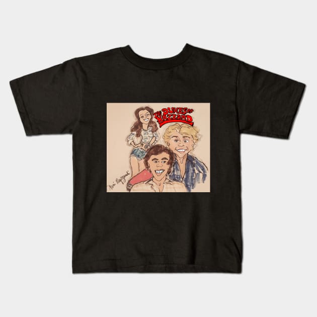 The Dukes of Hazzard Kids T-Shirt by TheArtQueenOfMichigan 